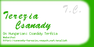 terezia csanady business card